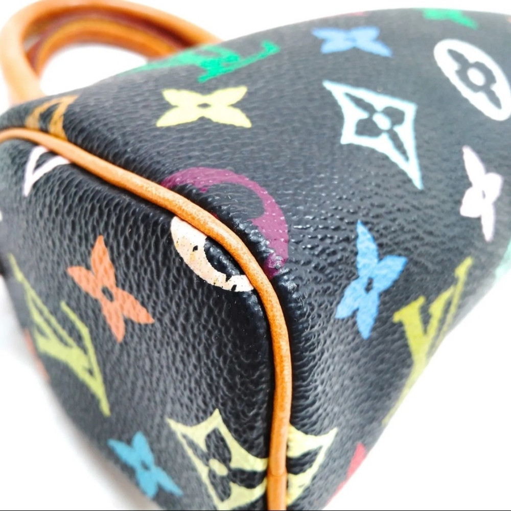 Authentic LOUIS VUITTON Multicolor Mini Sac HL Speedy in Black. - Picture 6 of 17